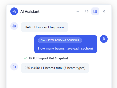 AI assistant chatting about a drawing
